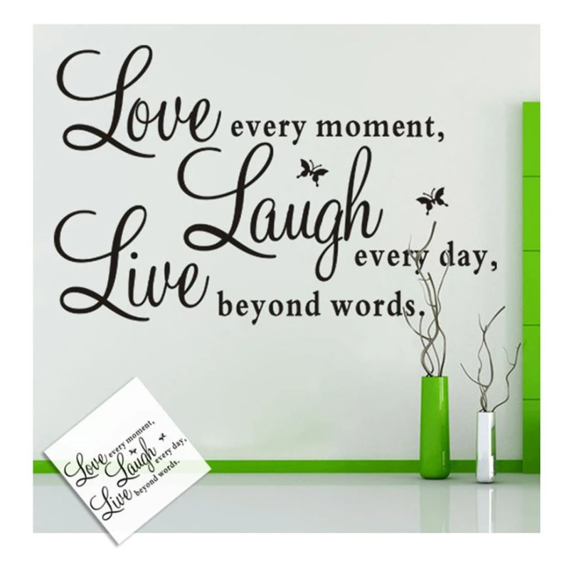 2018 New Creative Live Every Moment Removable Art Vinyl Mural Home Decor Non-toxic Removable Wall Sticker C0331#30              01