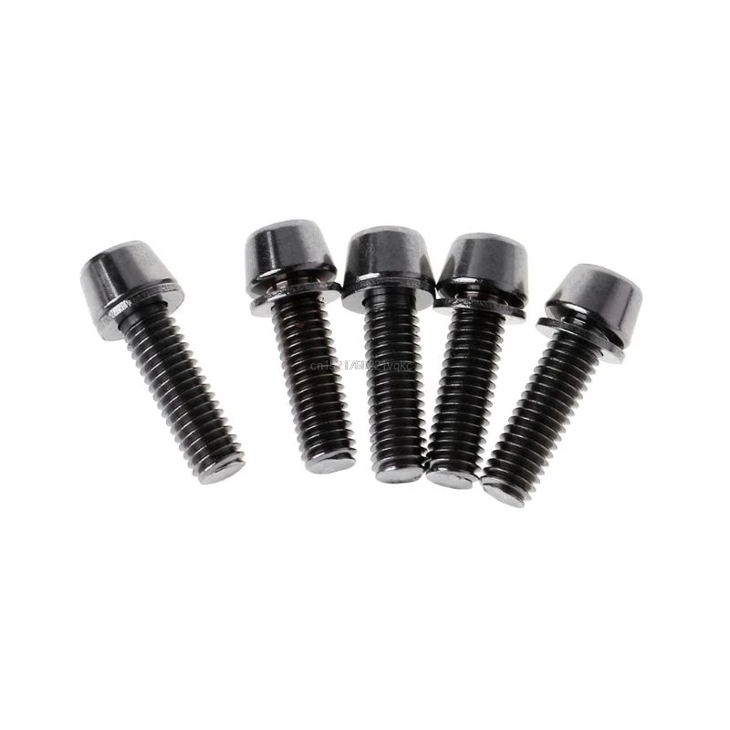 5 قطع دراجة المسمار M5x20mm/M6x20mm مع فاصل الجذعية الناهض أجزاء MTB الطريق الدراجة