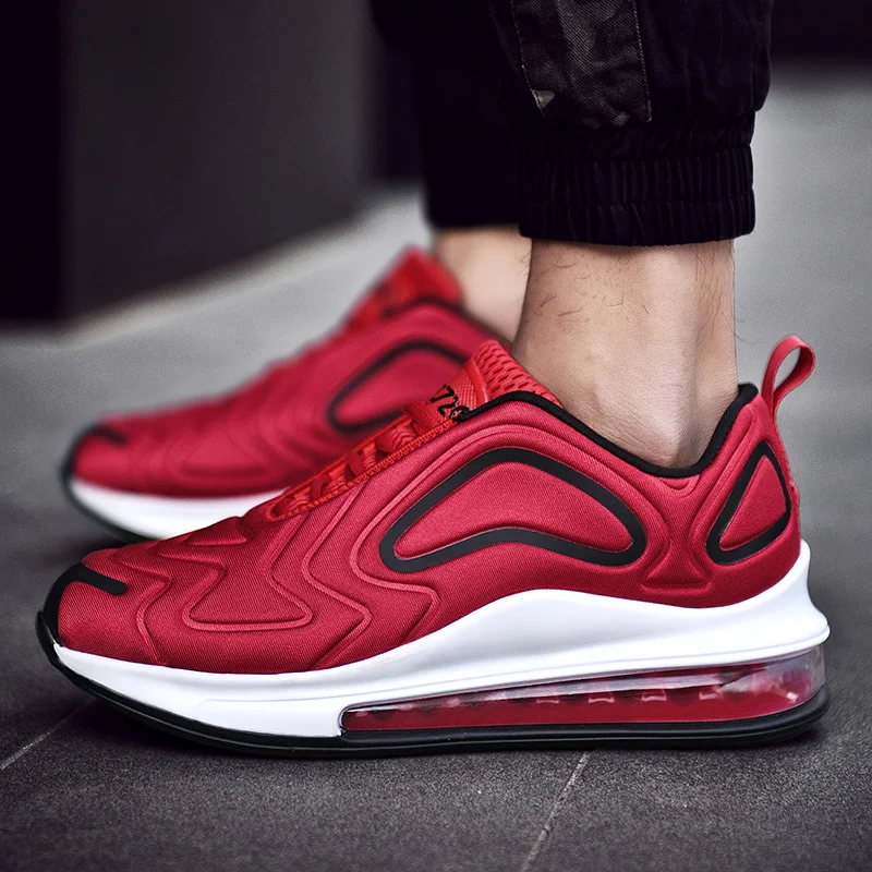 

Hot Popular Air Running Shoes Men Super 720 Max Jogging Sneakers Cushioning Handsome Breathable Male Big Size Red Sport Shoe New