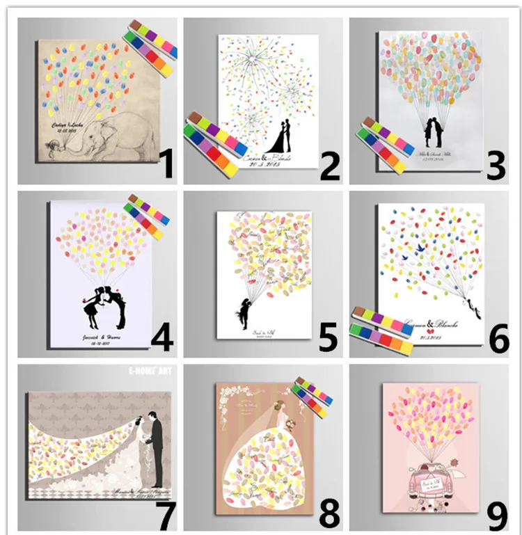 Personalized Fingerprint Wedding Guest Book Tree Alternatives
