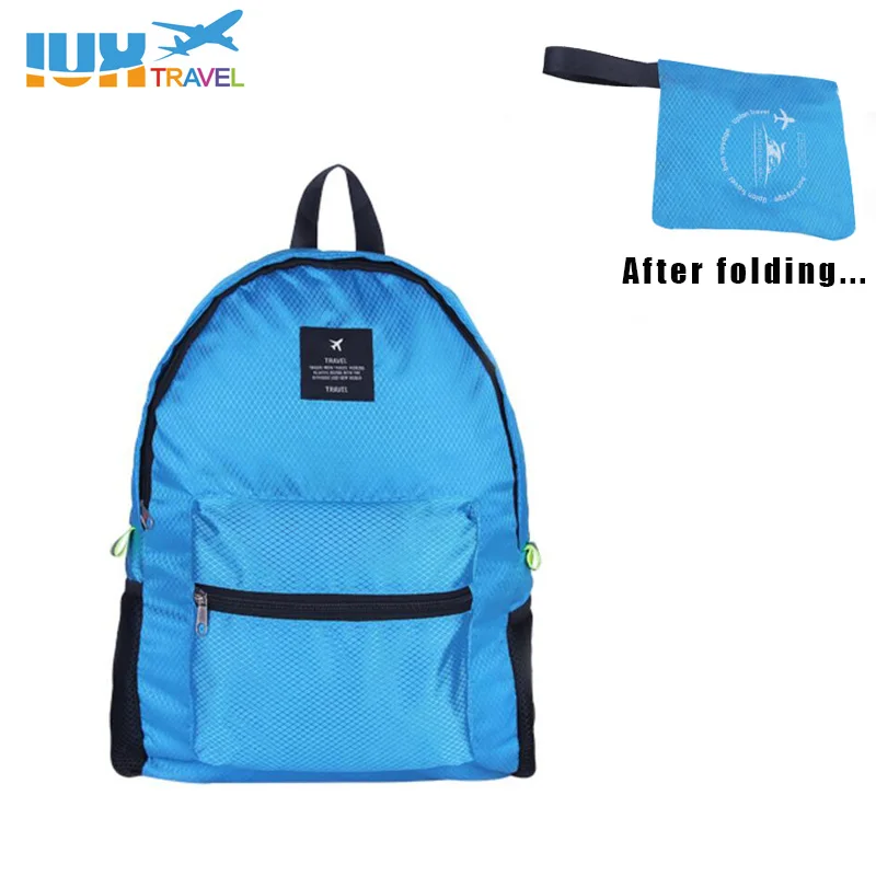 

IUX Foldable Travel Bags Waterproof Women Men Unisex Leisure Bags Rucksack Travel Backpacks Men and Women Bag