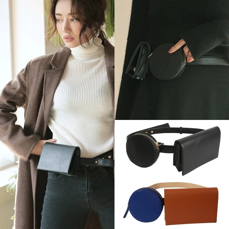 

EAM Bag / 2018 New Personality All-match Geometric Modeling Small Round Stitching Mini Pocket Women YD03205