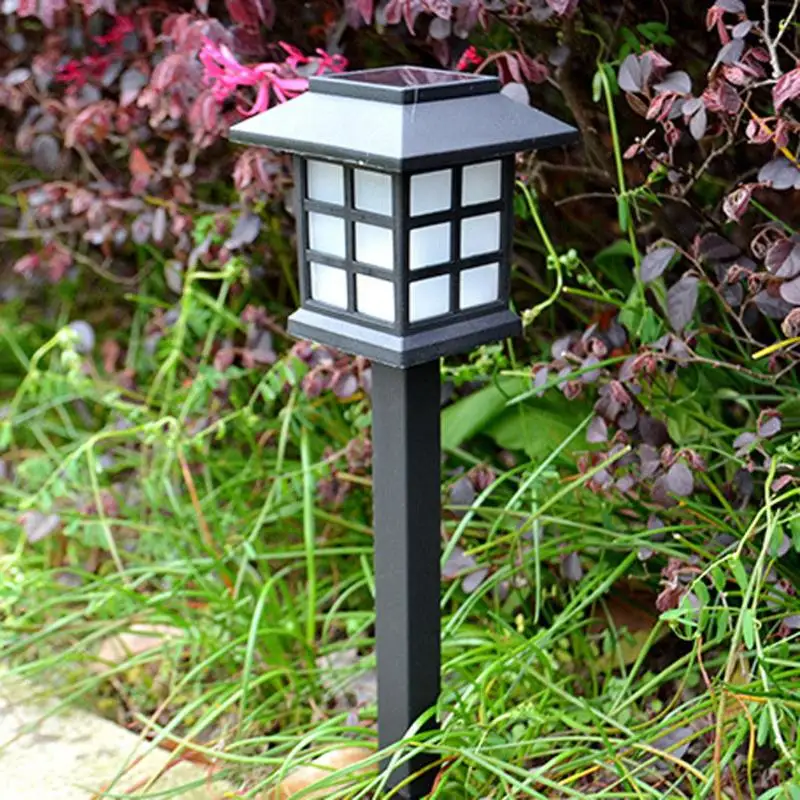 Koop 2 stks Paleis Lantaarn Zonne energie Tuin Landschap Licht voor Tuinieren Pathway Decoratie Licht Sensor lampen solar tuinverlichting