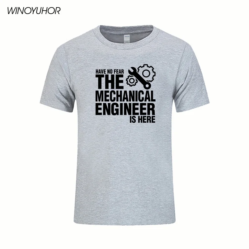Have No Fear The Mechanical Engineer Is Here T Shirt Novelty Funny T-shirt Mens Clothing Short Sleeve Tops Camisetas Masculina