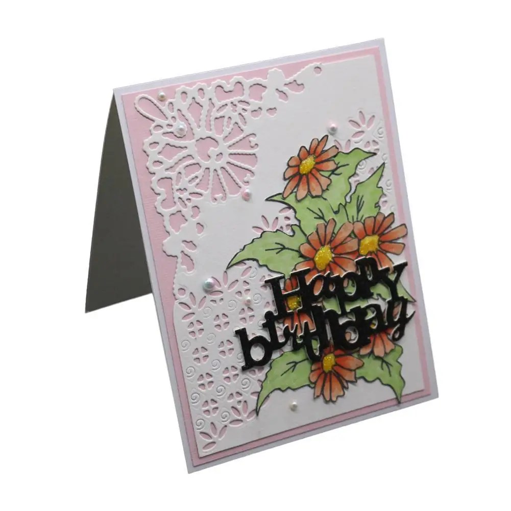  DIY Etched Carbon Steel Cutting Dies for Scrapbook Card Background Decor/Invitation Lace Baby Girls - 33057087426