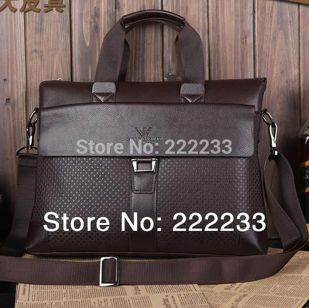 Rushed Retail high quality men brand briefcase genuine leather Portfolio brown shoulder bag messenger genuine+PU 2015 New BG0093 | Багаж и