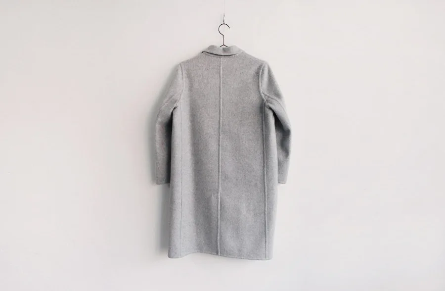 Winter Women's Wool Blend Long Coat 2019 New Hollywood Warm X-Long Oversize Cashmere Turn-down Collar Outwear Coats Grey Trench