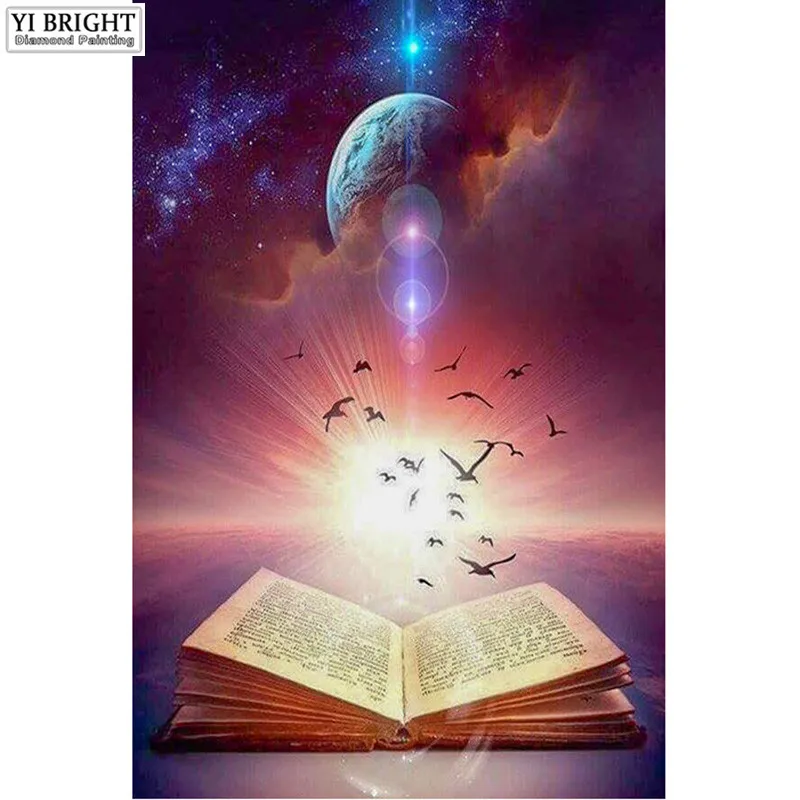 Полностью квадратная/круглая дрель 5D DIY Алмазная картина &quotКнига мира&quot 3D