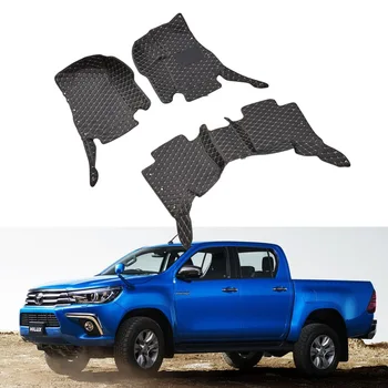 

3PCS Car Floor Mat Front & Rear Ridged Floor Mats PU Floor Protection Mat Car Accessories Styling Car Carpet