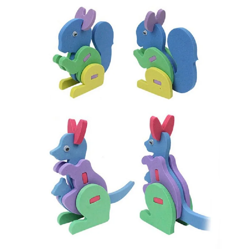 Hot EVA 3D Puzzle Small Animals Puzzle Jigsaw Toys New Creative DIY Handmade EVA Foamin Puzzles