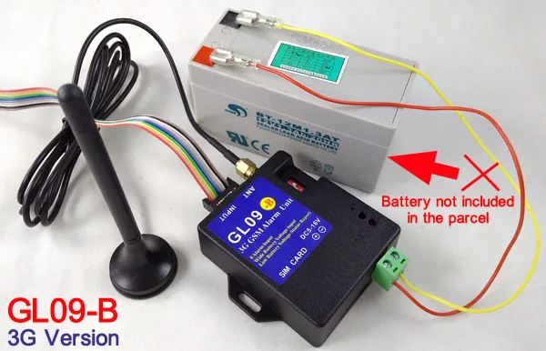 Super designed 8 channel GL09-B 3G GSM SMS Alarm System Security System Most Suitable for battery operated portable Alert panic button bluetooth
