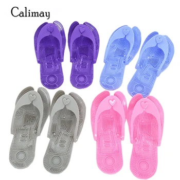 

Bathroom Feet Massage Slippers Anti-skid Massage Brush PU Plastic Massager