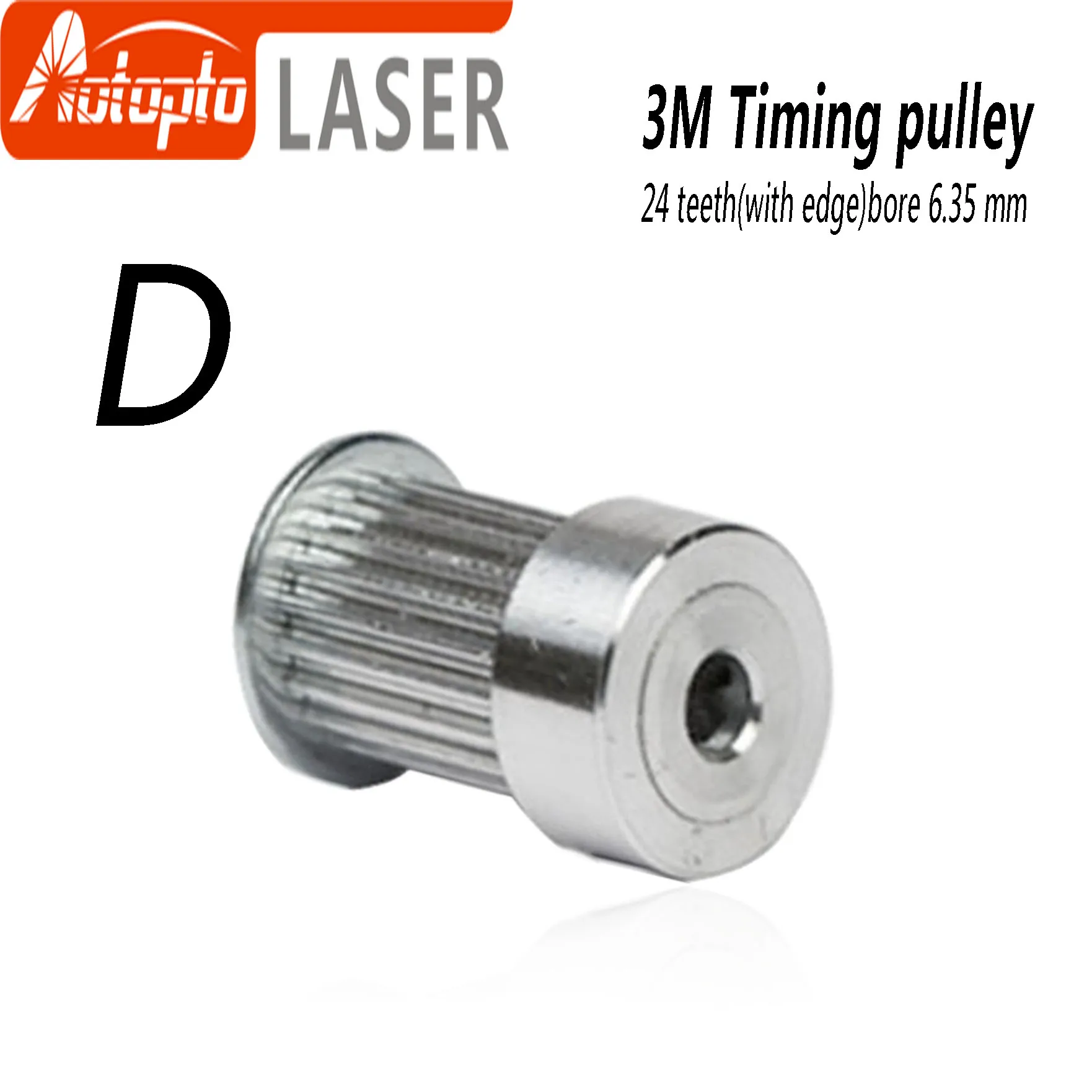 CO2 Laser Metal Parts Synchronous HTD 3M Gear Pulley 6.35/8/12mm for DIY CO2 Laser Engraving Cutting Machine