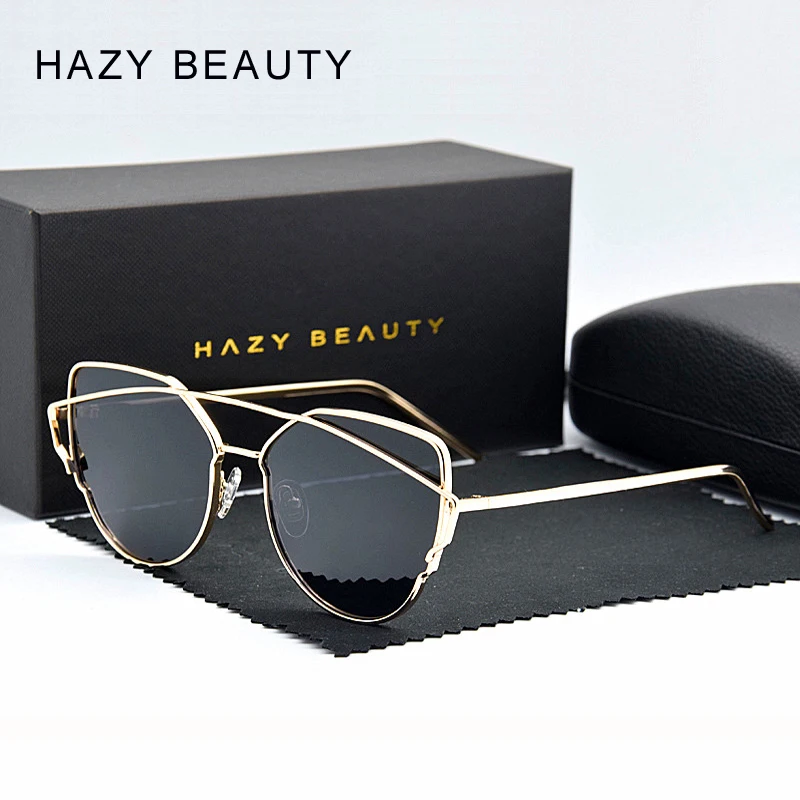 

2018 New High Quality Vintage Sunglasses Women Big Frame Fashion Polarized Sunglasses Woman Pilot Sunglass UV400 Metal Oculos