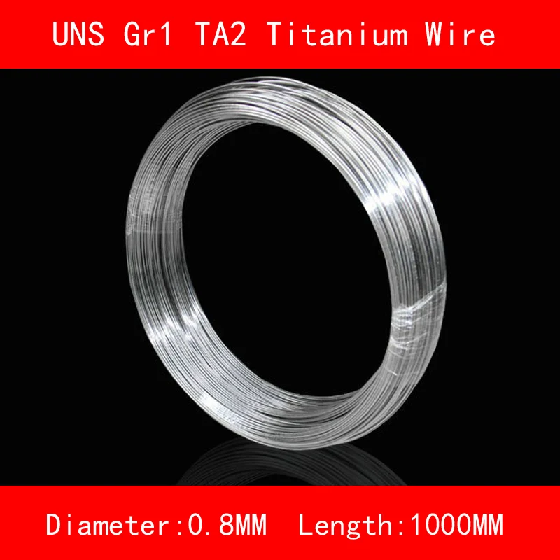Диаметр 0,5-1,5 мм TA2 титановая проволока UNS Gr1 TA2 чистая титановая проволока ti промышленная лаборатория DIY Материал ISO стандарт - Цвет: diameter 0.8x1000MM
