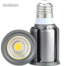 Сверхъяркий Регулируемый GU10 E27 Коб 9 Вт светодиодный лампа AC110V 220 V Светодиодный прожектор теплый белый/холодный белый Светодиодный свет