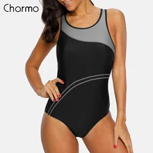 Charmo, сдельный женский спортивный купальник, спортивный купальник, из кусков, купальник в полоску, женский купальник, бикини, пляжная одежда, купальный костюм