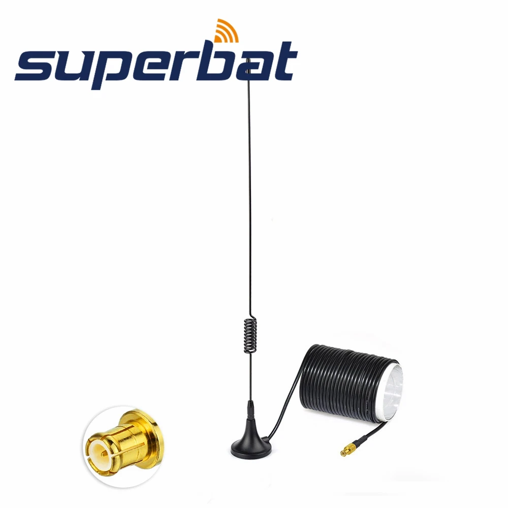 

Superbat Digital Freeview 5dBi Aerial DAB/DAB+/FM/AM Car Radios Aerial Magnetic Mount of MCX Male Connector for DAB+Truner CDAB7