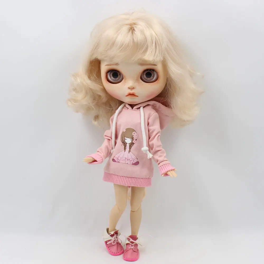 Наряды для куклы Blyth розовый свитер костюм для 1/6 pullip jerryberry licca icy dbs кукла