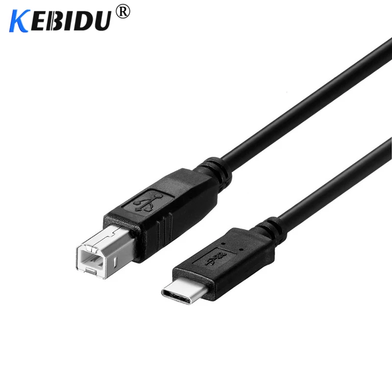 Kebidu USB-C USB 3,1 USB кабель для передачи данных type C мужской разъем для USB 2,0 B Тип Мужской кабель для передачи данных для жесткого диска смартфон принтер