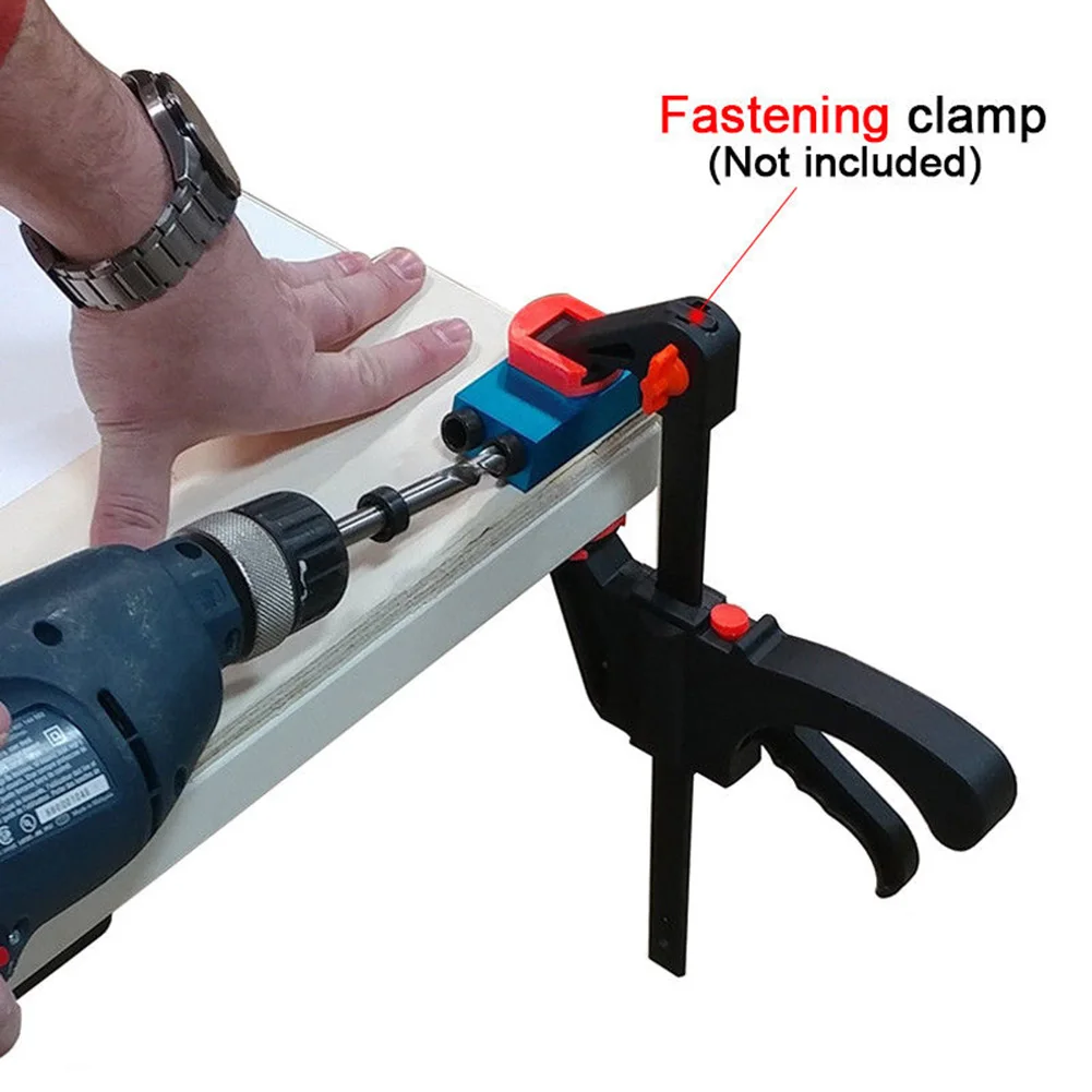 

Pocket Hole Jig Kit 6 8 10mm Drive Adapter for Woodworking Angle Drilling Holes Guide Wood Tools SLC88