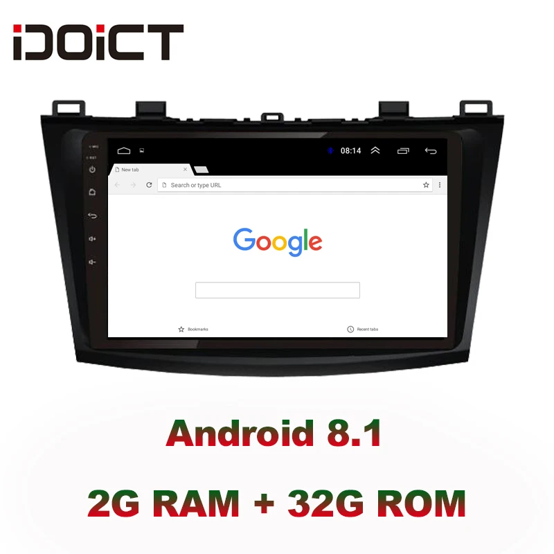 Discount IDOICT Android 8.1 IPS 2G+32G 8 CORE Car DVD Player GPS Navigation Multimedia For Mazda 3 Radio 2007-2013  car stereo 1