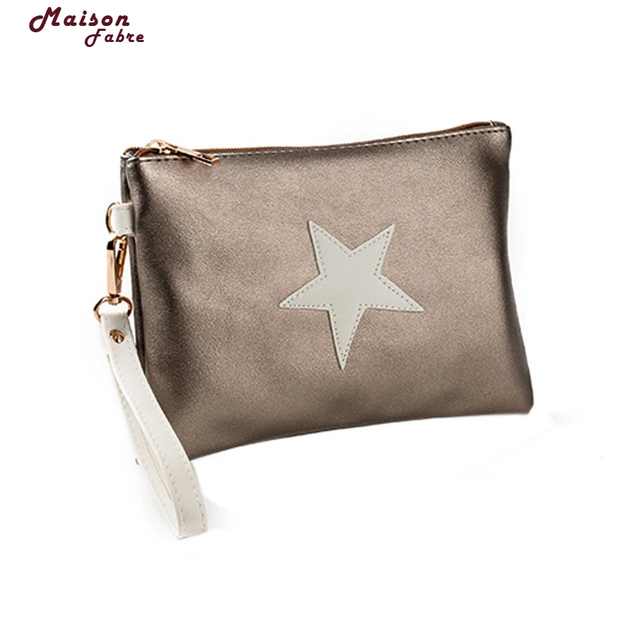 Women Stars Envelope Bag Zipper Coin Purse Wallet Card Holders Handbag