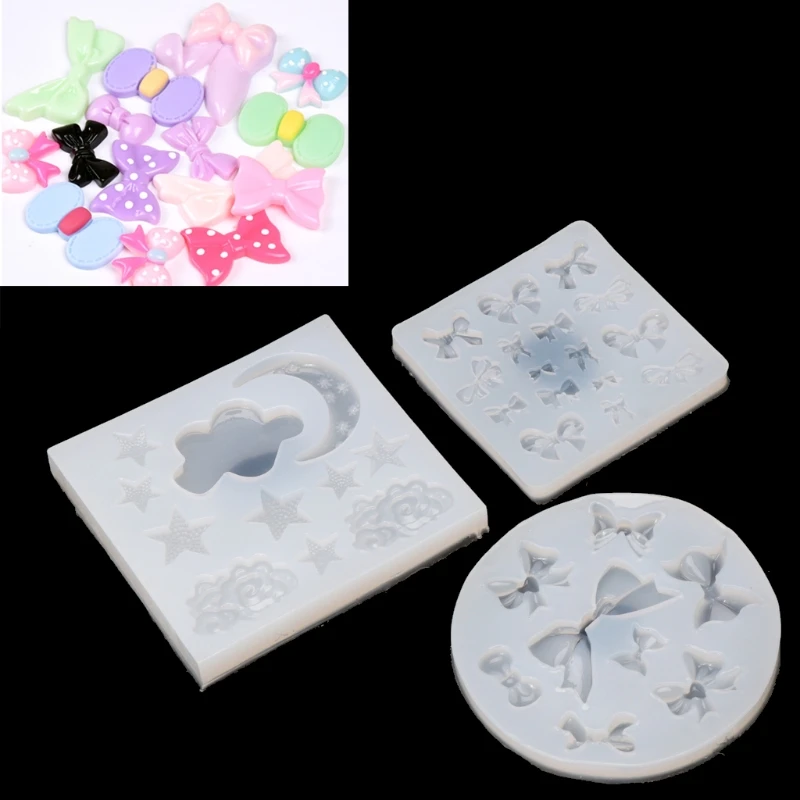 

Bow Star Moon Cloud Silicone Mould DIY Epoxy Resin Craft Jewelry Making Mold