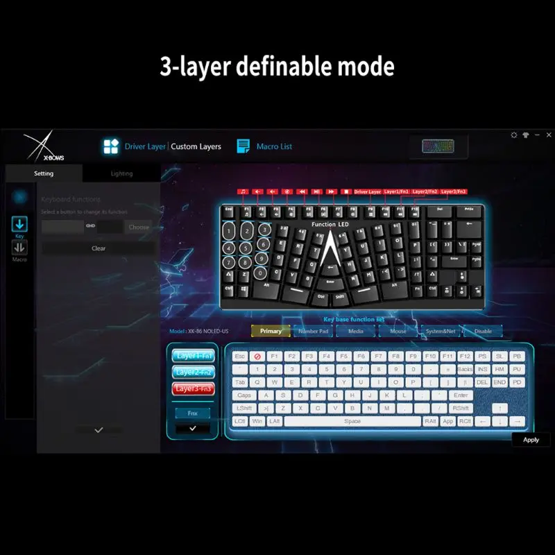

Ergonomic Keyboard Mechanical Gaming USB Type-C 86 Keys Wired for Microsoft HP LG PC Laptop Tablet