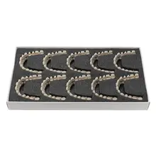 Смоляные зубные протезы верхний нижний оттенок A2 28 шт./компл. изготовленные искусственные предварительно формованные зубные материалы для ухода за полостью рта 10 компл./коробка