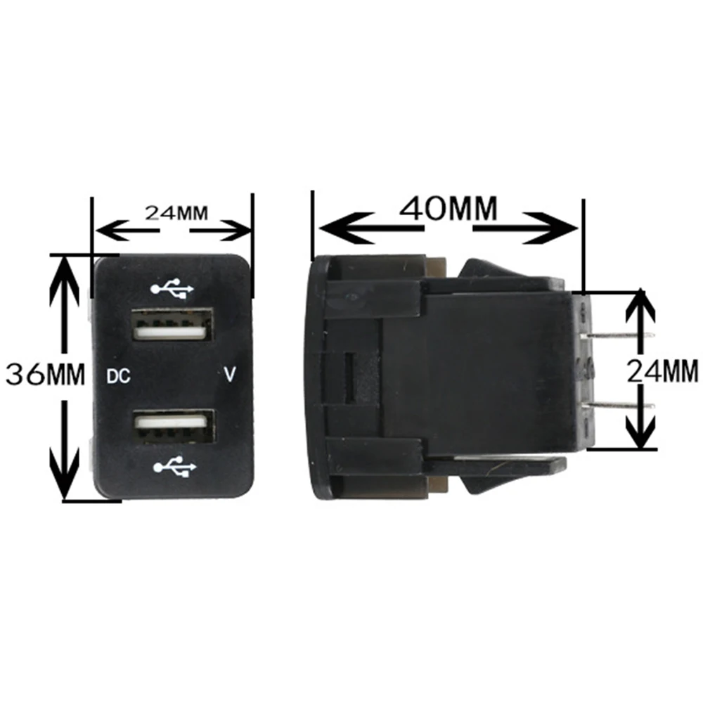 5V 4.2A Dual USB Автомобильное зарядное устройство Автомобильный адаптер светодиодный вольтметр разъем для Toyota Honda 12-24V