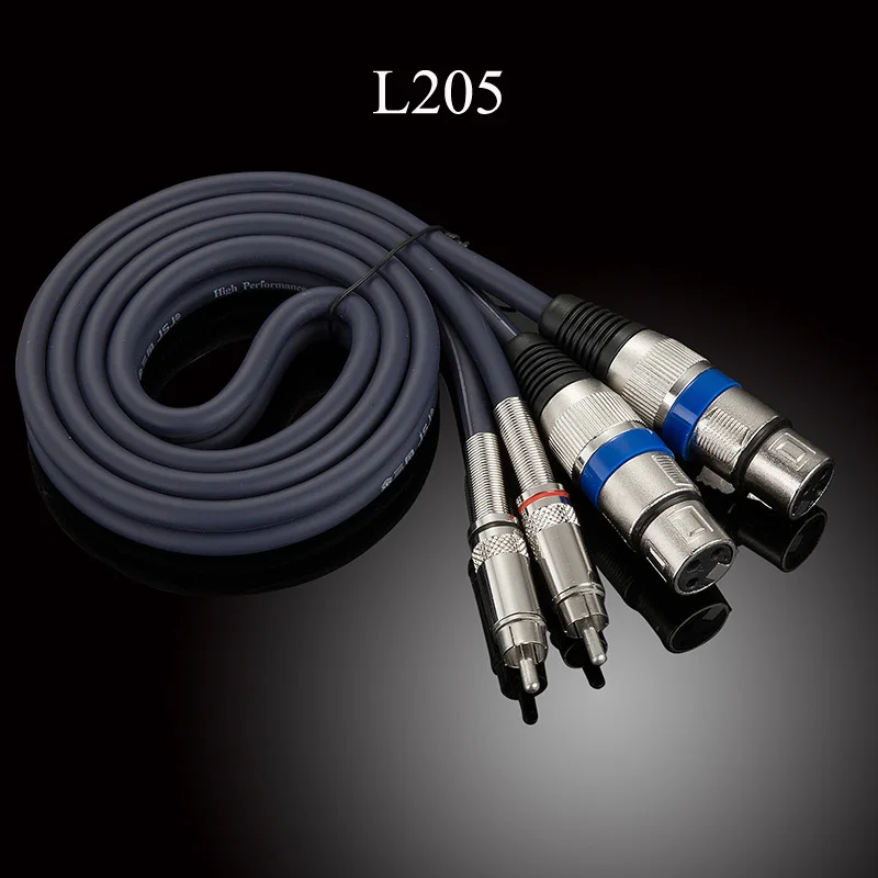 Audiophile Audio Cable 2 RCA Male to 2 XLR 3 Pin Male Female Cannon Amplifier Mixing Plug AV Cable Dual XLR to Dual RCA Cable