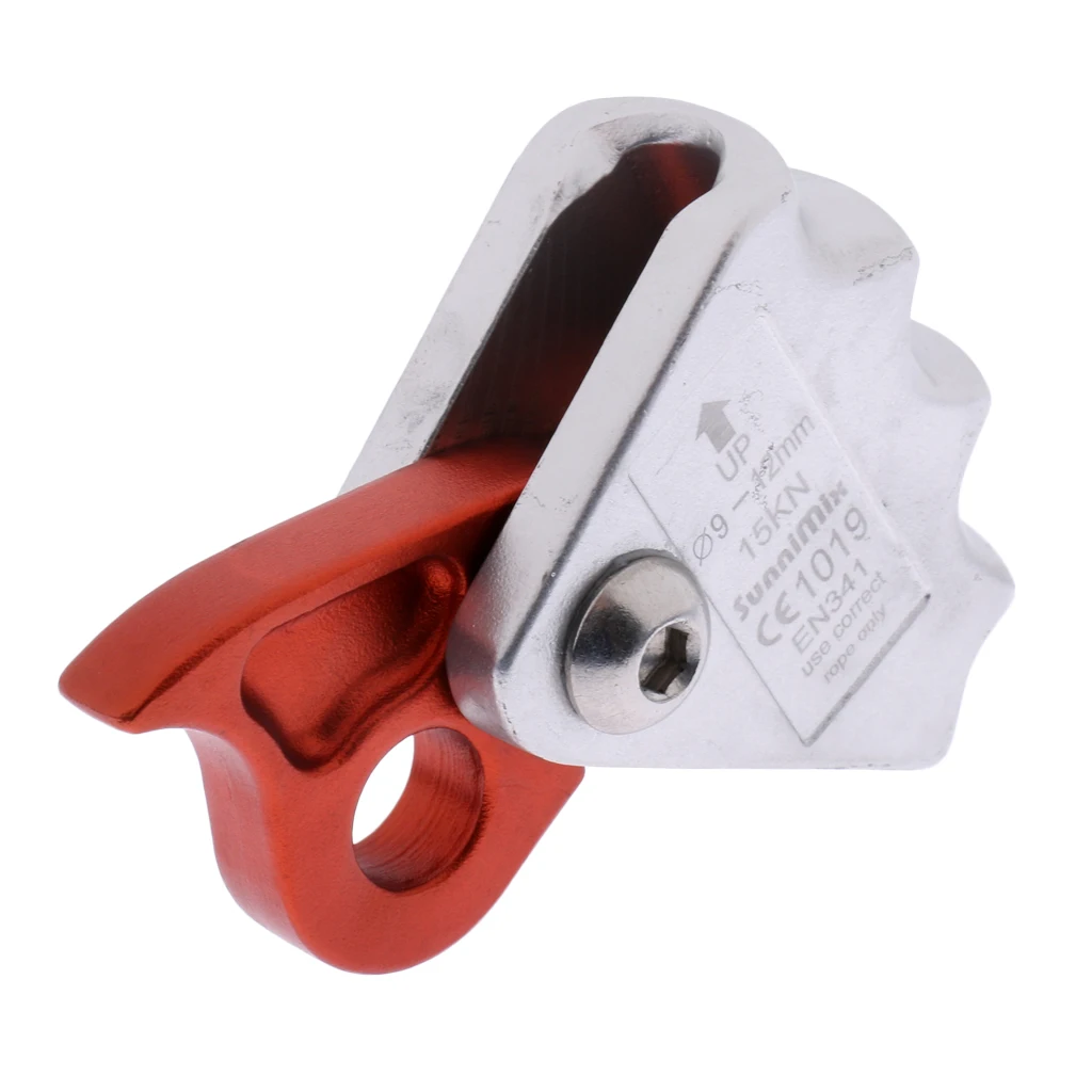 

15KN Safety Rock Climbing Rope Grab Tree Arborist Rescue Downhill Falling Abseiling Gear fit for 9-12mm
