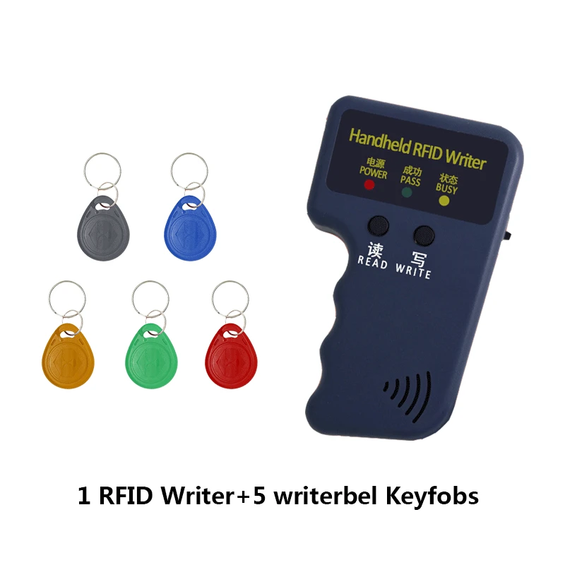 

Handheld 125KHz RFID Duplicator Copier Writer Programmer Reader EM4100 RFID Copier Rewritable ID 5200 Keyfobs Tags Card Reader