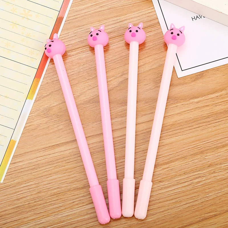 

100 Pcs Cute Silicone Pet Dog Neutral Pen Creative Cartoon Learning Stationery Water Office Signature Pen Kawaii School Supplies