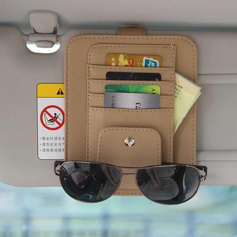 Авто уборки аксессуары pocketsun козырек Универсальный ПУ автомобиль карты посылка