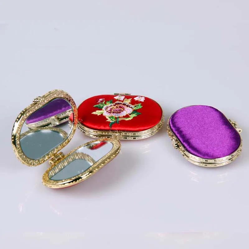 Women Make Up Lens Embroidered Mirror Wholesale Manufacturers Selling