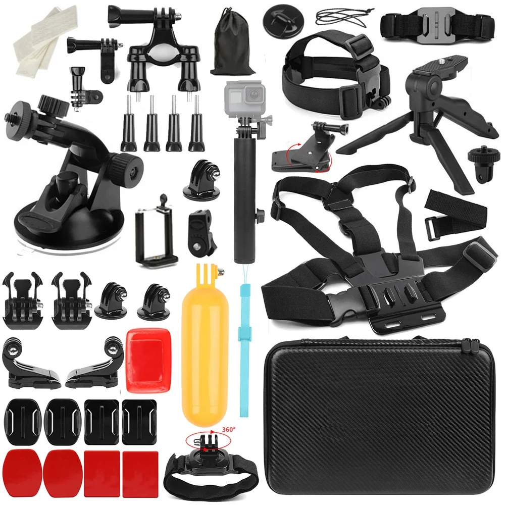 Para Gopro accesorios para ir pro hero 7 6 5 4 3-forma selfie palo para Xiaomi Yi Lite 4 K Eken h8 H9 acción Cam accesorio - 1