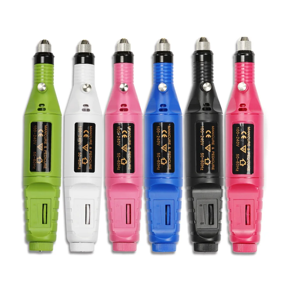  1 Set Professional Electric Nail Kit Nail Tips Manicure Machine Electric Nail Art Pen Pedicure 6 Bi