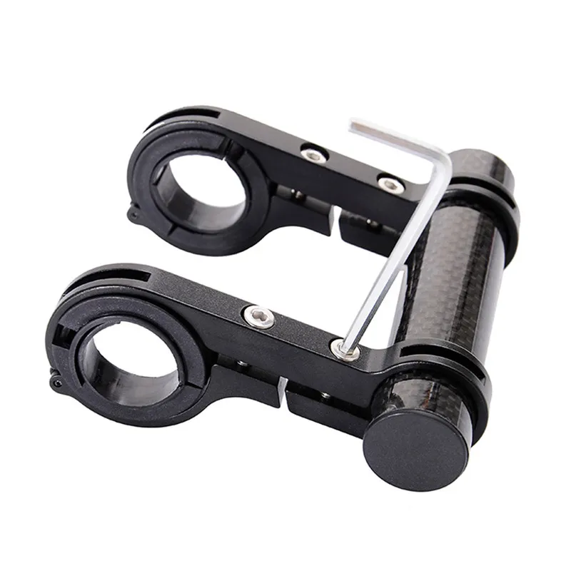 Bike Flashlight Holder Handle Bar Bicycle Accessories Extender Carbon Tube Bicycle Bracket Riding Extension Car Frame (7)