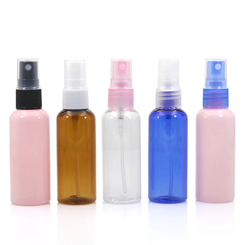 

Empty Plastic Bottle 50ml Empty Spray Bottle Container Cosmetic Packaging Blue Plastic Bottle Transparent Spray Packaging 50pcs