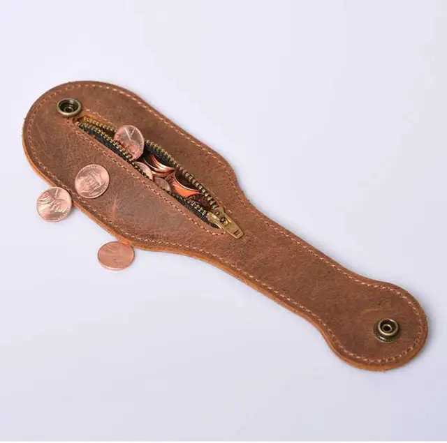 Genuine Leather Coin Purse Men Boston Racket Sap Jacksap