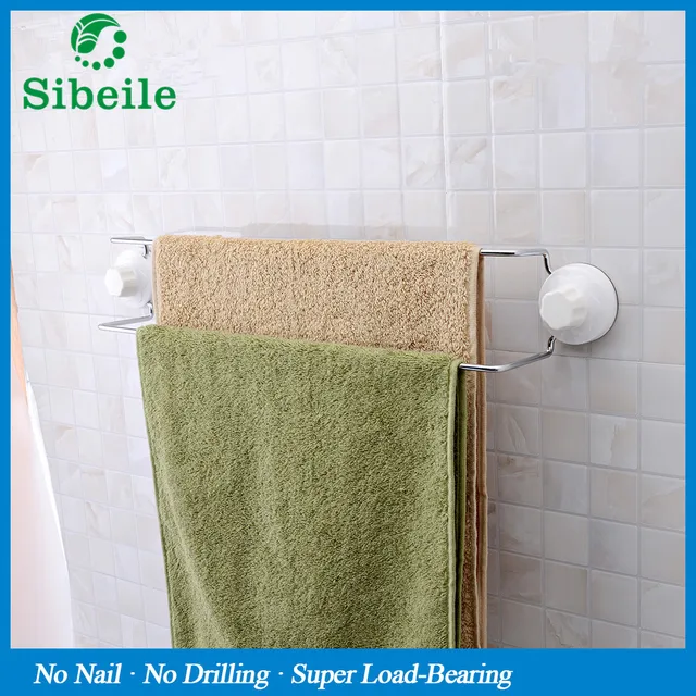 Sble Suction Cup Wall Mounted Bathroom Towel Bar Kitchen Rack Sble Suction Cup Wall Mounted Bathroom Towel Bar Kitchen Rack Strong Holder