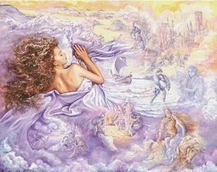 

Embroidery Package Unopen Luxurious Angel Dreamlike Lilac Cross Stitch Oil Painting New Free shipping Luxurious