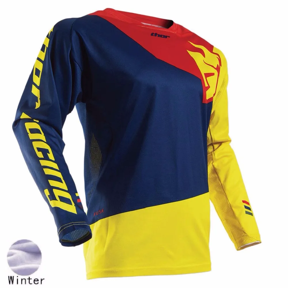 Зимние Vélo MX MTB Off Road горный велосипед Термальность флис moto крест BMX DH Горные свитер