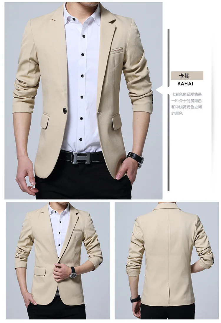 2021 New Fashion Spring and Autumn Casual Men Blazer Cotton Slim England Suit Blaser Masculino Male Jacket Blazer Men Size M-5XL