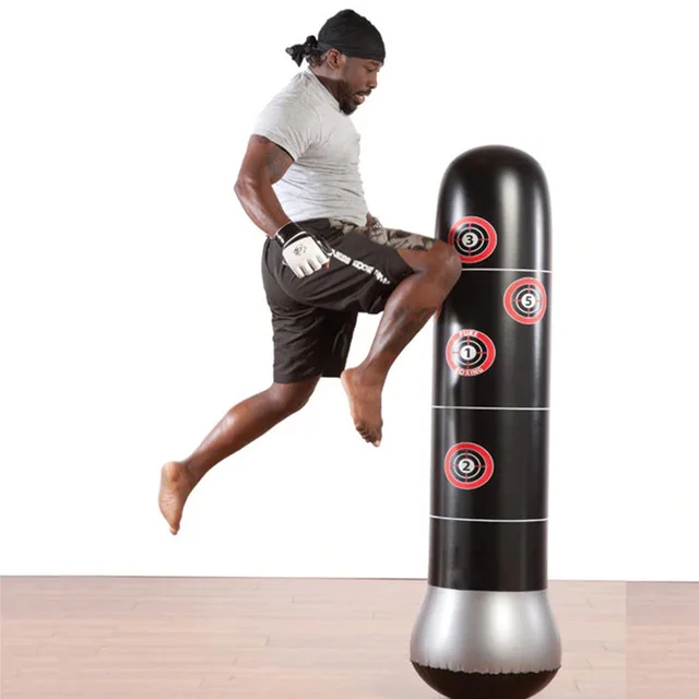 160 см/150 см надувной бокал с бесплатной подставкой, Боксерский Тренировочный боксерский мешок - Цвет: Black 160cm