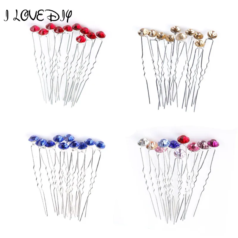 

New Arrival Silver Crystal Hair Pins Rhinestone Green Baby Hairpin in Girl 'Hair Accessories Free Shipping