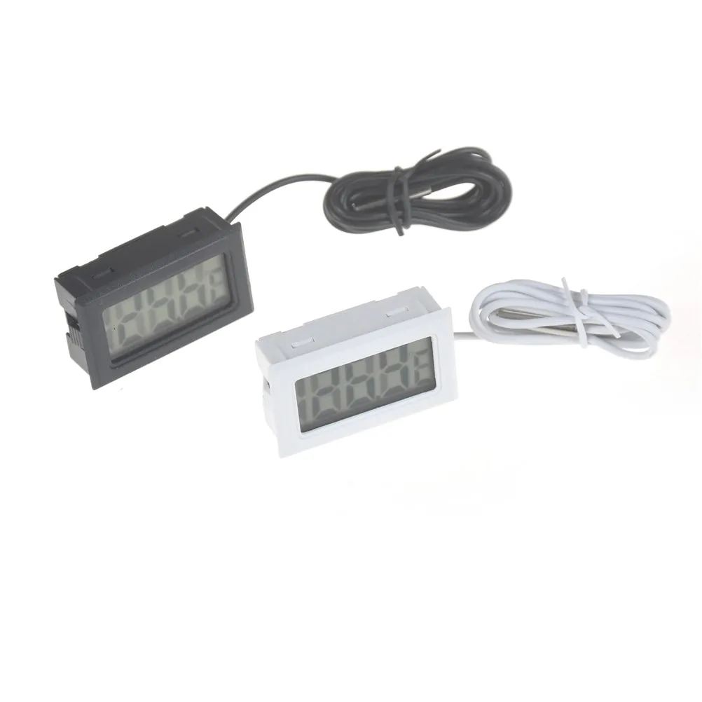 1Pcs Mini Digital LCD High Temperature Thermometer With Probe Celsius L70223 47*28*14mm drop ship