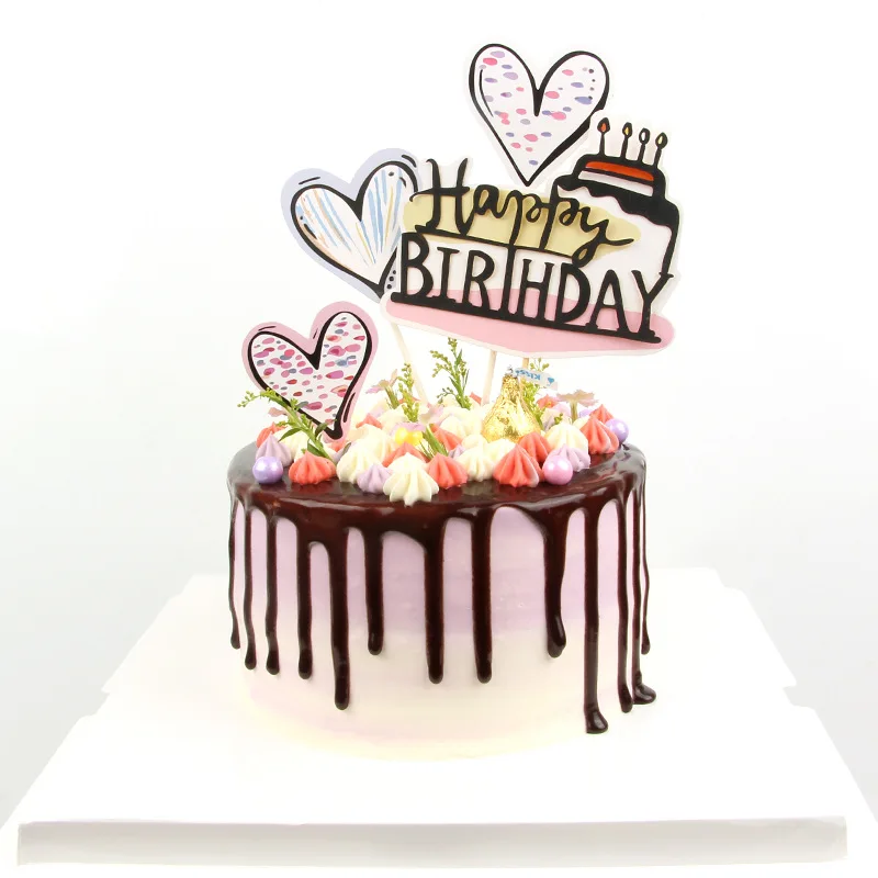 Воздушный шар Топпер для торта «С Днем Рождения» красочные свечи кекс Топпер Для детей день рождения торт украшения детский душ